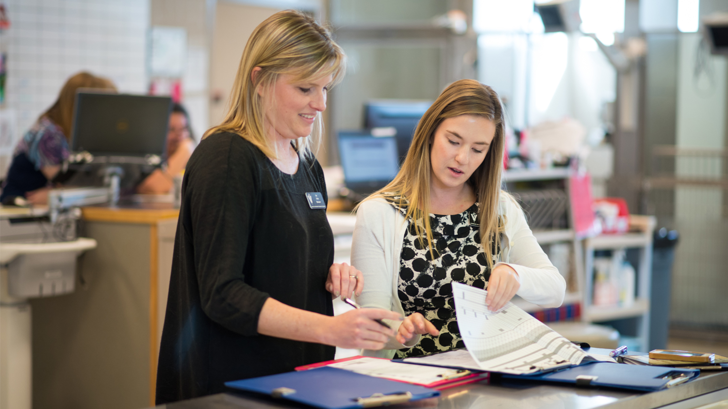 Completing paperwork is crucial at the pharmacy.